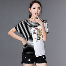 Load image into Gallery viewer, Shintimes Bts Tshirt Women Camisetas Mujer Verano 2018 Vintage T-Shirt Woman Summer Tops Tee Shirt Femme Loose Plus Size T Shirt